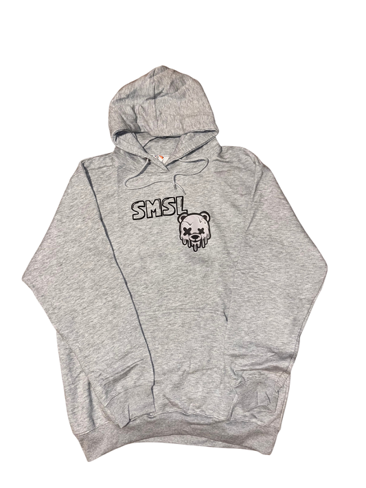 SMSL Drippy Gray Bear Hoodie