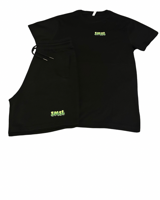 SMSL Green Splash T- Shirt & Shorts Set